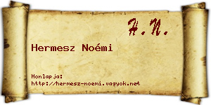 Hermesz Noémi névjegykártya